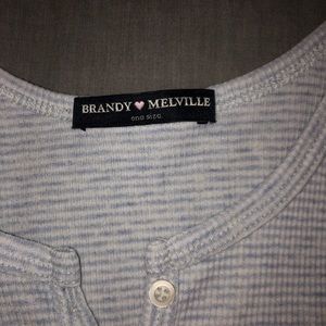 Brandy Melville Light Blue Striped Tank